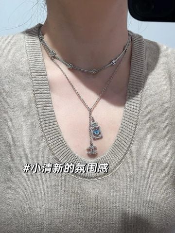 Dây chuyền nữ CHNEL*  – Charm Nước Hoa Xanh