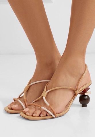 Sandal cao gót JACQUEMUS* cao 7cm kiểu đẹp sang độc đáo hàng cao cấp