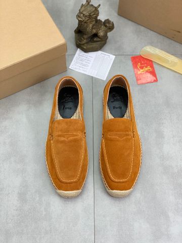 Giày slip on nam đế cói Lou.bou.tin* da lộn kiểu đẹp