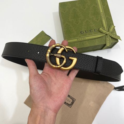 Belt nam nữ GUCCI* bản 4cm dây da bò mặt khoá logo rắn đẹp độc