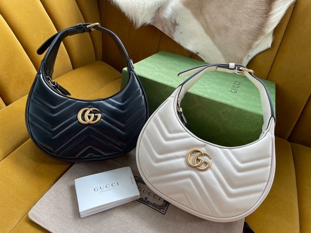 Túi xách nữ GUCCI* đeo vai da bò lỳ trần chỉ hình học đẹp sang SIÊU CẤ –  lien fashion