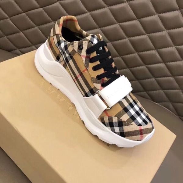 Giày thể thao nam nữ Burberry* cao 4cm chất vải kẻ đẹp 35-44 Nữ 1250k/ –  lien fashion