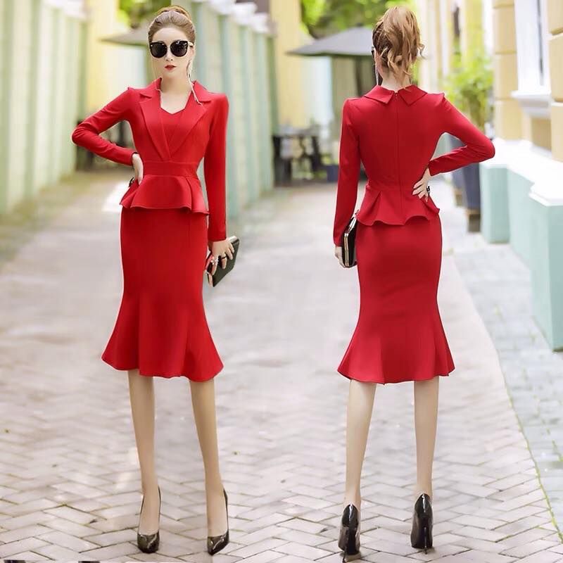 khám phá kiểu đầm ôm Peplum rất được lòng các chị em