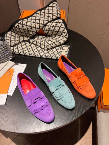 Giày lười nữ Hermes* da lộn đẹp VIP 1:1