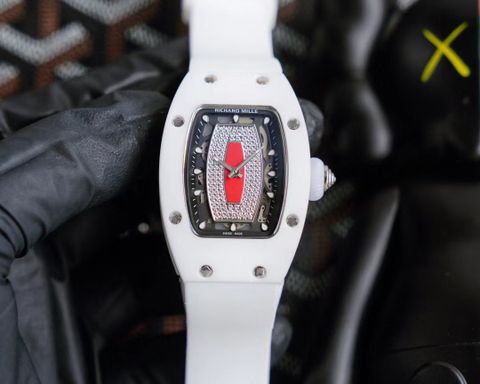 Đồng hồ nữ RICHARD* MILLE* 007 dây cao du thể thao vỏ dây trắng màu đẹp VIP 1:1