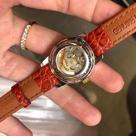 Đồng hồ nữ longines case 28mm nhỏ xinh dây da vân cá sấu đẹp sale