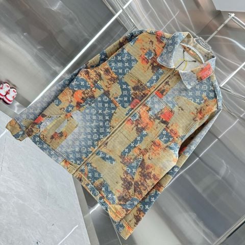 Áo khoác jeans nam L*V hoạ tiết hàng độc