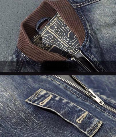 Áo bomber jeans kiểu độc