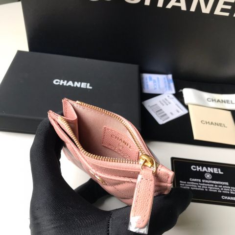 Ví nữ chanel* dáng nhỏ đựng thẻ da hạt đẹp SIÊU CẤP