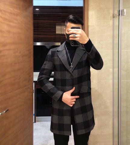 Áo dạ nam burberry lông cừu