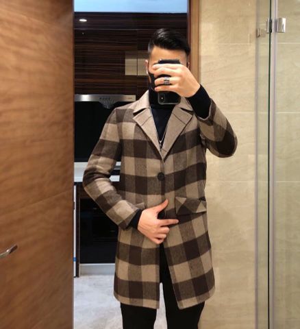 Áo dạ nam burberry lông cừu