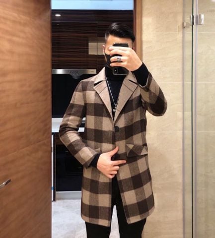 Áo dạ nam burberry lông cừu