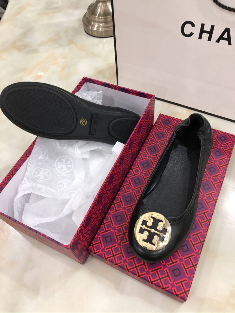 Giày bệt Tory Burch logo vàng da bò đế mềm đẹp cao cấp 1100k #hàngvề – lien  fashion