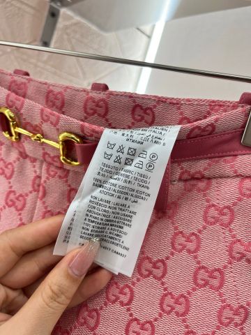 Quần short nữ GUCC* Horsebit Belted GG Jacquard Shorts
