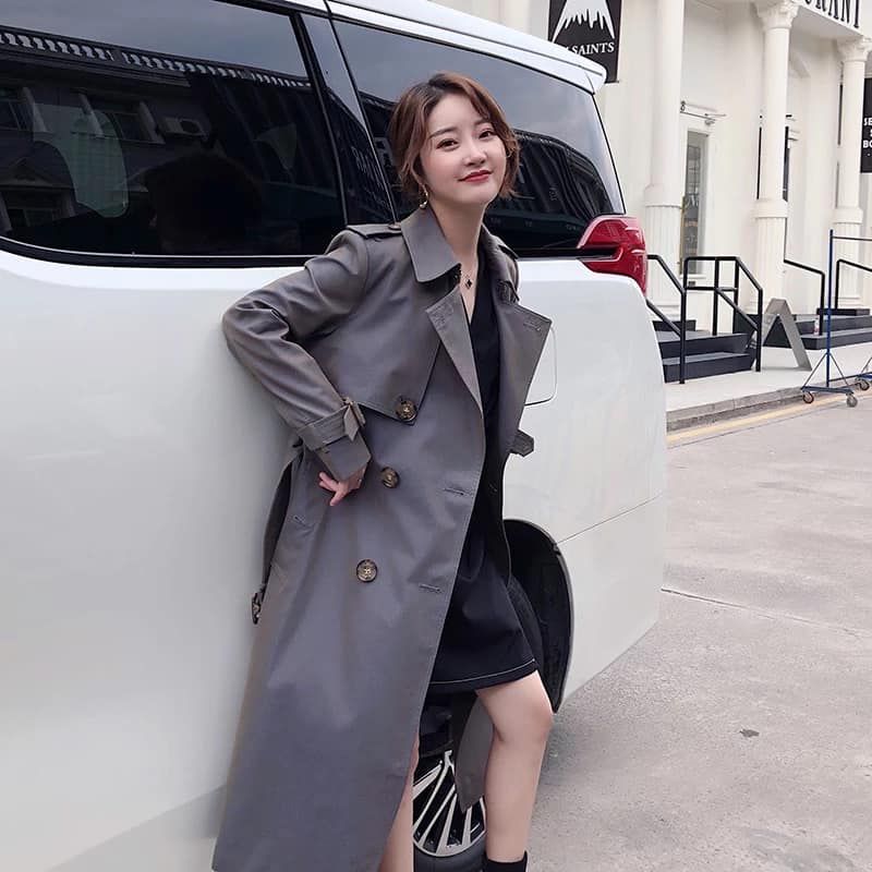 Áo Măng Tô Nữ Dáng Dài Hàng Hiệu  Áo Mangto Nữ Kaki đẹp  IVY moda