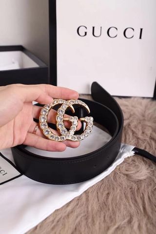 Belt gucci nữ mặt nạm đá bản 4.0cm