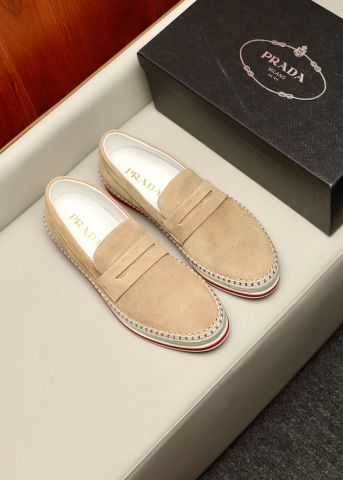 Giày slip on nam PRADA* da lộn đẹp SIÊU CẤP