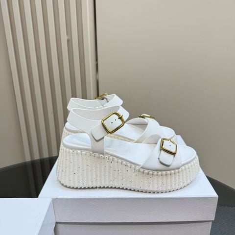 Sandal nữ chloe* đế bệt đan dây tăng chiều cao