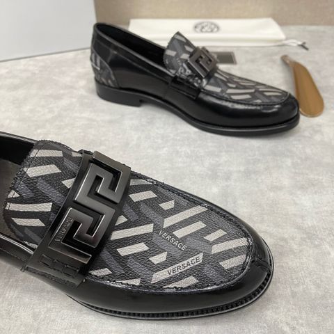 Giày nam Loafer VERSACE* da bóng mờ phối hoạ tiết cực đẹp độc sang lịch lãm VIP 1:1