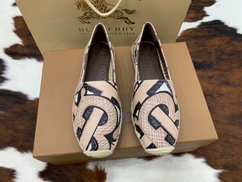 Giày slip on nữ Burberry* hoạ tiết kẻ đế cói đẹp SIÊU CẤP mới