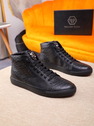 Giày nam buộc dây PHILIPP* PLEIN* cao cổ vân rắn đẹp