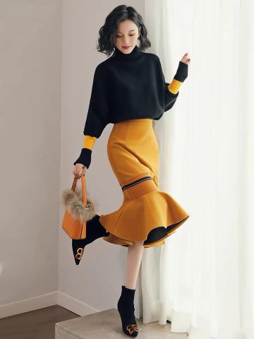 Mua Chân váy len đuôi cá cv16  đen tại Haint Boutique Official  Tiki