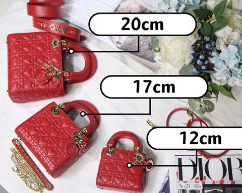 Túi xách nữ Dior* lady Amour siêu đẹp size 20cm kèm quai bản to, size mini 12cm quai nhỏ