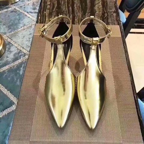 Giày nữ céline gót 5cm màu bạc và vàng đồng sang đẹp độc 34-40