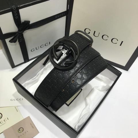 Belt gucci nam bản 4cm dây da dập