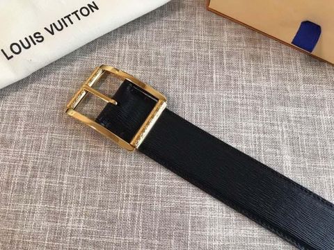 Belt nam LV dây da dùng 2 mặt dập logo và mặt da sần hàng độc bản 4cm