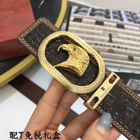 Belt nam Stefan* Ricc* cá sấu mặt si vàng bản 3,8cm hàng SIÊU CẤP chất