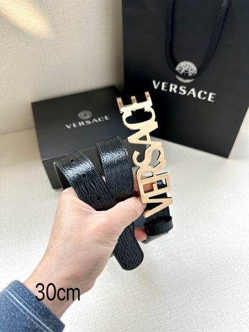 Belt nữ VERSACE* bản 3.0cm dây da bò dập. Cá sấu mặt chữ kim loại đẹp