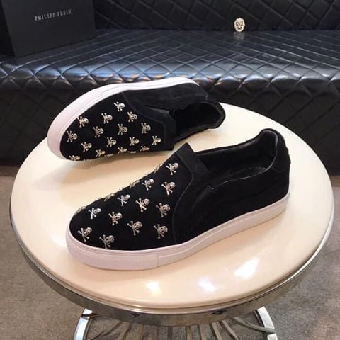 Giày slip on nam PHILIPP PLEIN tán đầu lâu hàng độc