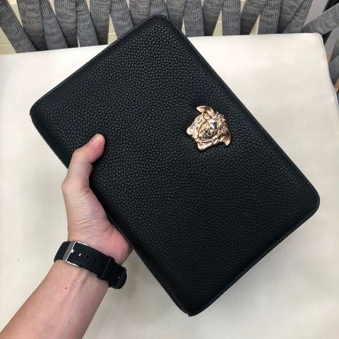 Clutch VERSACE* nam nữ sz 26cm khoá số da bò mềm đẹp cao cấp