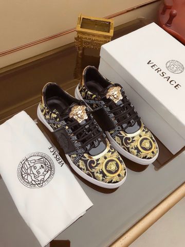 Giày thể thao nam VERSACE* phối hoa văn vàng đẹp độc 2 màu