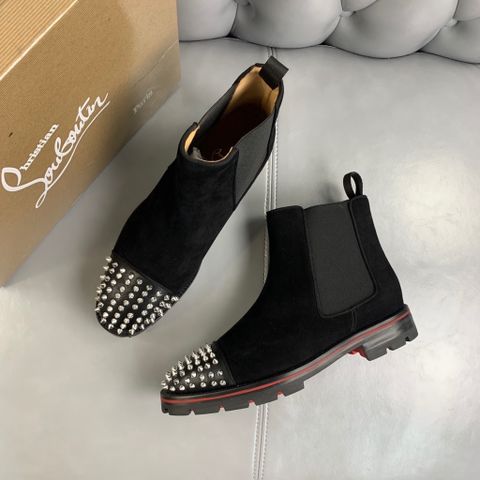 Giày nam cao cổ Louboutin* da lộn mũi gai bạc đẹp độc size 38-47 SIÊU CẤP