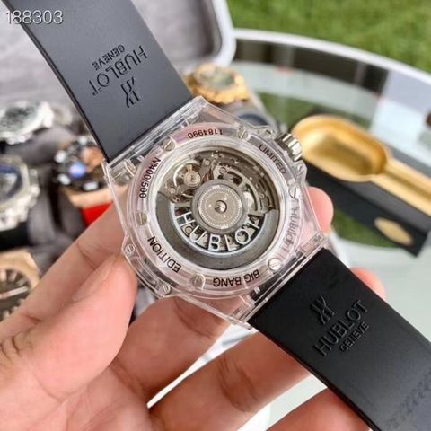 Đồng hồ nam HUBLOT thể thao lộ cơ dây cao su hàng độc đẹp