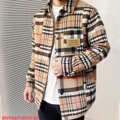 Áo khoác dạ kẻ Burberry* VIP 1:1