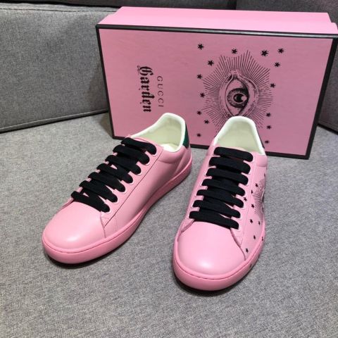 Sneaker GUCCI nam nữ hoạ tiết màu hồng hàng độc mẫu mới