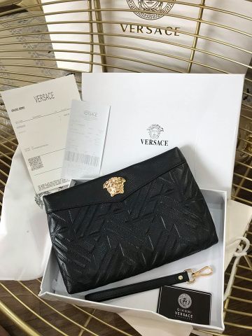 Clutch VERSACE da mềm đẹp logo vàng