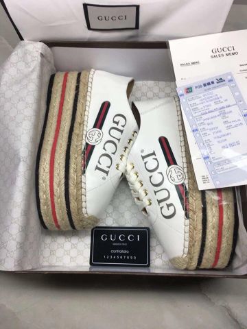 Giày gucci nữ buộc dây đế cói cao 5cm đẹp độc cao cấp