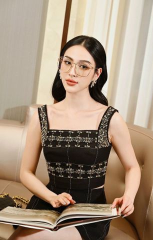 Gọng kính miu* miu* khung viền kim loại đẹp sang VIP 1:1