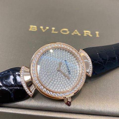 Đồng hồ nữ Bvlgari* dây cá sấu mặt nạm full kim đẹp sang SIÊU CẤP