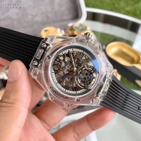 Đồng hồ nam HUBLOT thể thao lộ cơ dây cao su hàng độc đẹp