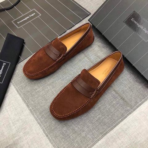 Giày lười zegna da lộn đẹp cao cấp