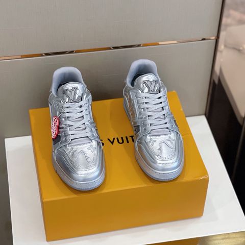 Sneaker LV* trainer màu bạc dập hoạ tiết Monogram cực đẹp độc VIP 1:1