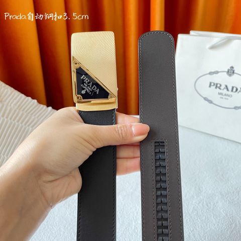 Belt nam PRADA* khoá bấm cao cấp