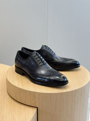 Giày âu BERLUTI* da bò lỳ phối vân cá sấu đẹp lịch lãm VIP 1:1