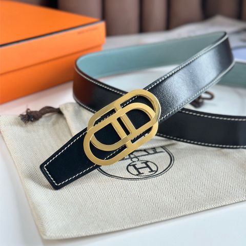 Belt nam nữ HERMES* bản 3.2cm dây da bò cao cấp