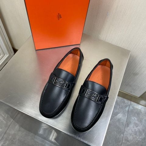 Giày lười Hermes* da bò mềm đẹp SIÊU CẤP